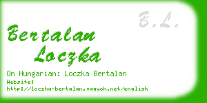 bertalan loczka business card